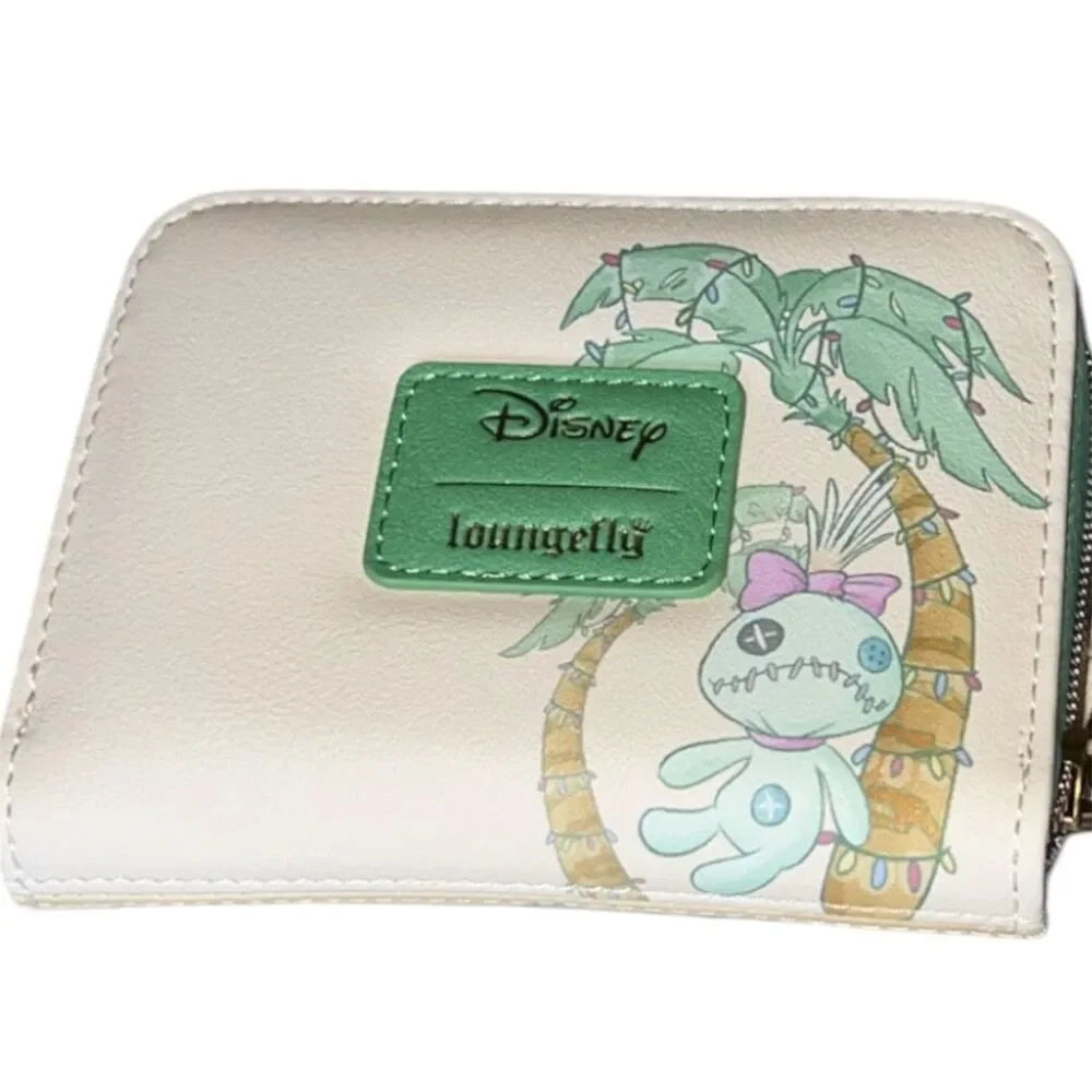 Loungefly Disney Stitch & Scrump Holiday Beach Mini Zipper Wallet NWT